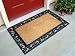 Kempf Inlaid Scroll Coco Doormat, 24 by 39 by 0.5-Inch