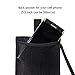 DEW Travel Passport Holder Stash Hidden Neck Pouch RFID Blocking Travel Anti-Theft Hidden Wallet (Black)