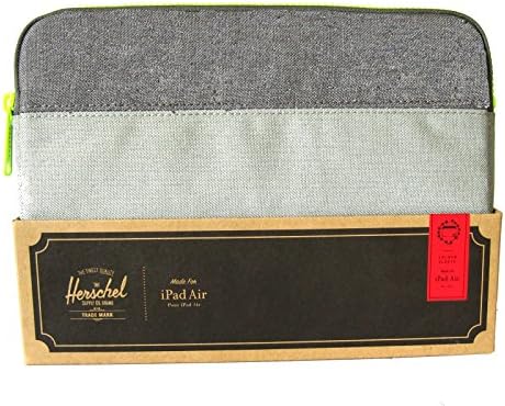 Herschel Supply Co. Anchor Sleeve for Ipad Air (Grey Crosshatch / Charcoal Crosshatch / Lime Zipper)