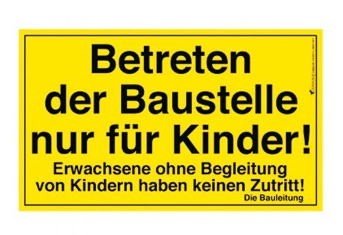 Corvus Construction Sign Small 55 X 85 Mm