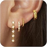 CHESKY Dangle Earrings for Women Trendy, Dainty 14K Gold Plated Chain Earrings for Womens Simple Threader Earrings Non Tarnish Hypoallergenic Long Drop Earrings Jewelry Set for Women Gifts