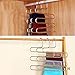 OMAAI Pants Hangers Premium S-Shape Stainless Steel Jeans Hanger with 5 Layers for Multi-Use Space Saver for Trousers Towels Scarfs Ties (3 Pack)