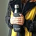 Flask Water Bottles: Sportneer 17oz Insulated Stainless Steel Water Bottle Reusable Double Walled Metal Bottle Cola Shape Thermos Leak-Proof 24 Hours Cold 12 Hours Hot for Travel Hiking, 500ml Black