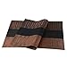 Placemats, GoFriend® 6 PCS PVC Woven Placemats For Dining Table Washable Heat-resistant Vinyl Table Mats, 12'' by 18'' - Coffee
