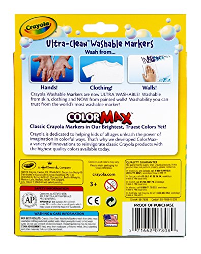BIN587808 - 8 Classic Colors Washable Waterbased Markers