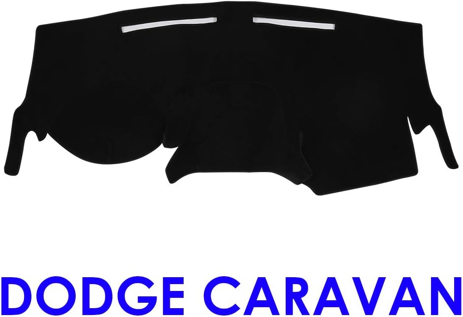 JIAKANUO Auto Car Dashboard Carpet Dash Board Cover Mat Fit for Dodge Caravan 2011-2018 (Black MR-008)