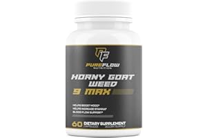 EPN SUPPLEMENTS PureFlow 9 in 1 Horny Goat Weed MAX | Fully Dosed Men's Performance Supplement | Pills for Men Fast Acting Blood Flow | 9 Ultra Ingredients for Fast Results/Science Backed - 60 Capsules