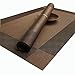 Homcomoda Vinyl Placemats Heat Resistant Dining Table Mats Non-slip Washable Place Mats, A-brown, Set of 6