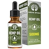 Premium Hemp Oil Drops (500MG) :: Packed with Vitamins and Omega 3 Fatty Acids:: Peppermint Flavored:: Natural Ingredients :: One Month Supply :: Nature Driven