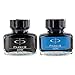 Parker Quink Fountain Pen Ink Bottle, 30ml, Blue & Black Ink, Set of 2