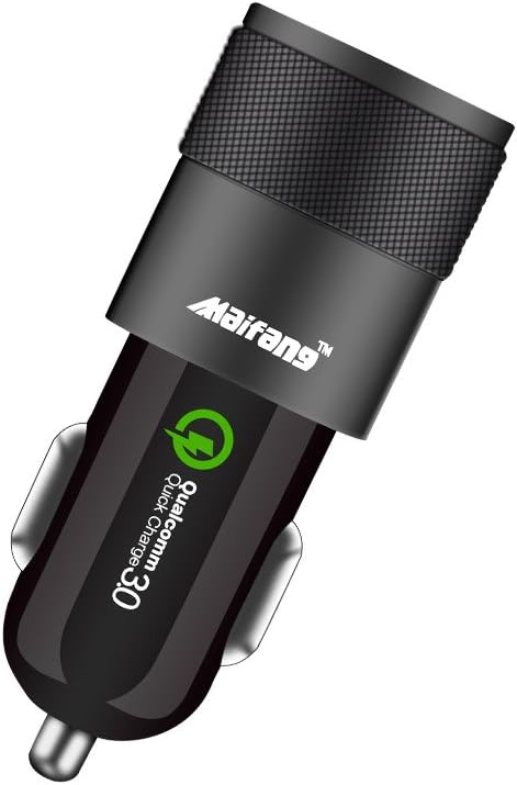 Dual USB Car Charger Quick Charge 3.0 Compatible with Galaxy S7/S6/S6 Edge, iPhone, iPad, LG G5, Nexus, HTC, Sony