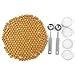 Yoption 300 Piece Octagon Seal Wax Beads with 4 Candles and 2 Melting Spoons for Wax Seal Stamp (Gold)