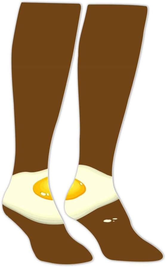Knee High Stockings Eggs Food Long Socks Sports Athletic for Man and Women