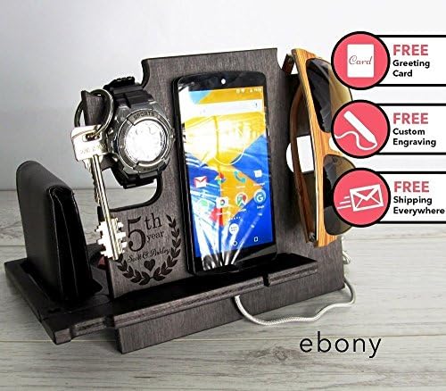 Anniversary Gift, Docking Station, Gift for Boyfriend, Gift for Men, 15th, 25th, 5th, Husband Anniversary, Charging Station, Gift for Husband, Personalized Gift