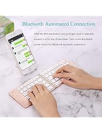 Teclado Bluetooth de aluminio universal inalámbrico recargable compatible con Apple iPhone XS Max Xs Xr X 8 Plus 7 Plus 6S Plus i8 Samsung iPad iOS Android portátil plegable delgado compacto teclado iPad