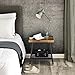 VASAGLE 2-Tier End Table, Industrial Nightstand, Coffee Table with Storage Shelf, Wood Look Accent Furniture, with Metal Frame ULET42X