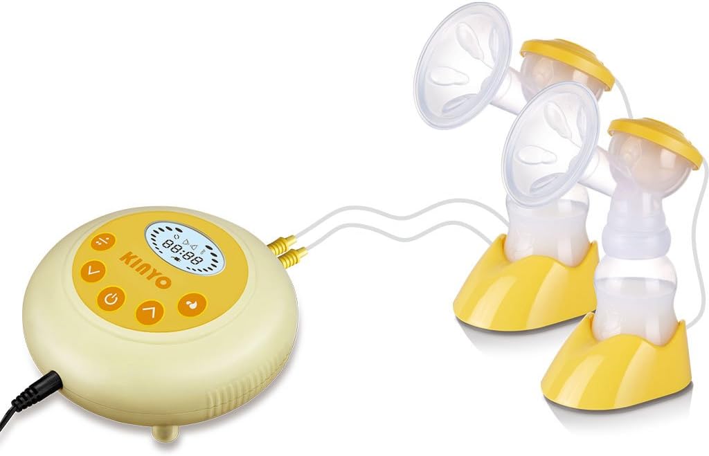 Kinyo – -Set Electronic Breast Pump (2 Side, Technology 9-phase Expression, Cushion Massager Portable and Practical, BPA Free, with USB Cable)