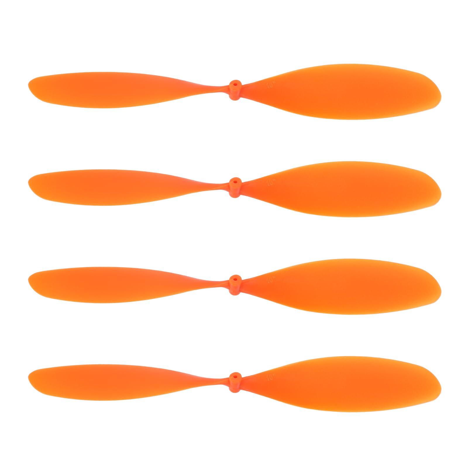 sourcing map Plastic Propeller, Propeller Props Blade Helicopter Kit 10" Fold Resistant for STEM Activities Powered Airplanes DIY Science(Orange, Pack of 4)