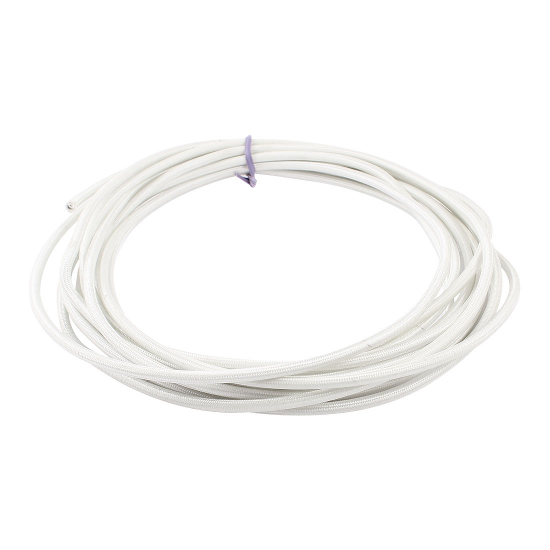 Sourcingmap 10 Meter/32.8ft 2mm2 230C Flexible Silicone High Temperature Braided Wire Cable White