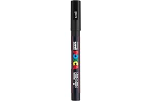 UNI-BALL Posca Marker 3M in Black, Posca Pens for Art Supplies, School Supplies, Rock Art, Fabric Paint, Fabric Markers, Paint Pen, Art Markers, Posca Paint Markers