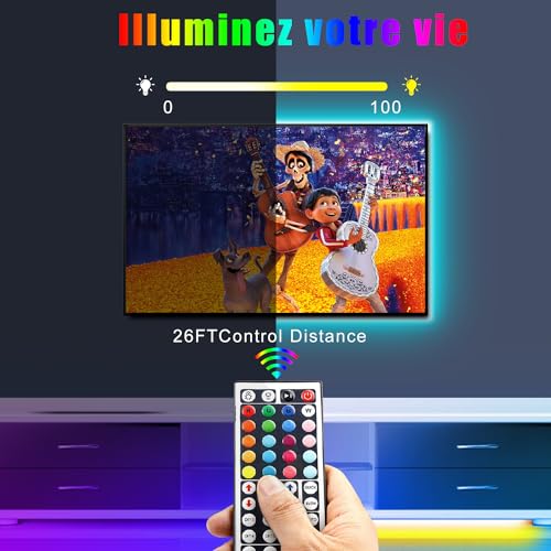 Tenmiro 30m (15m×2), RGB Led Strip, Flexible Multicolor Light Room Led with Remote Control, Used for Bedroom Home Decoration