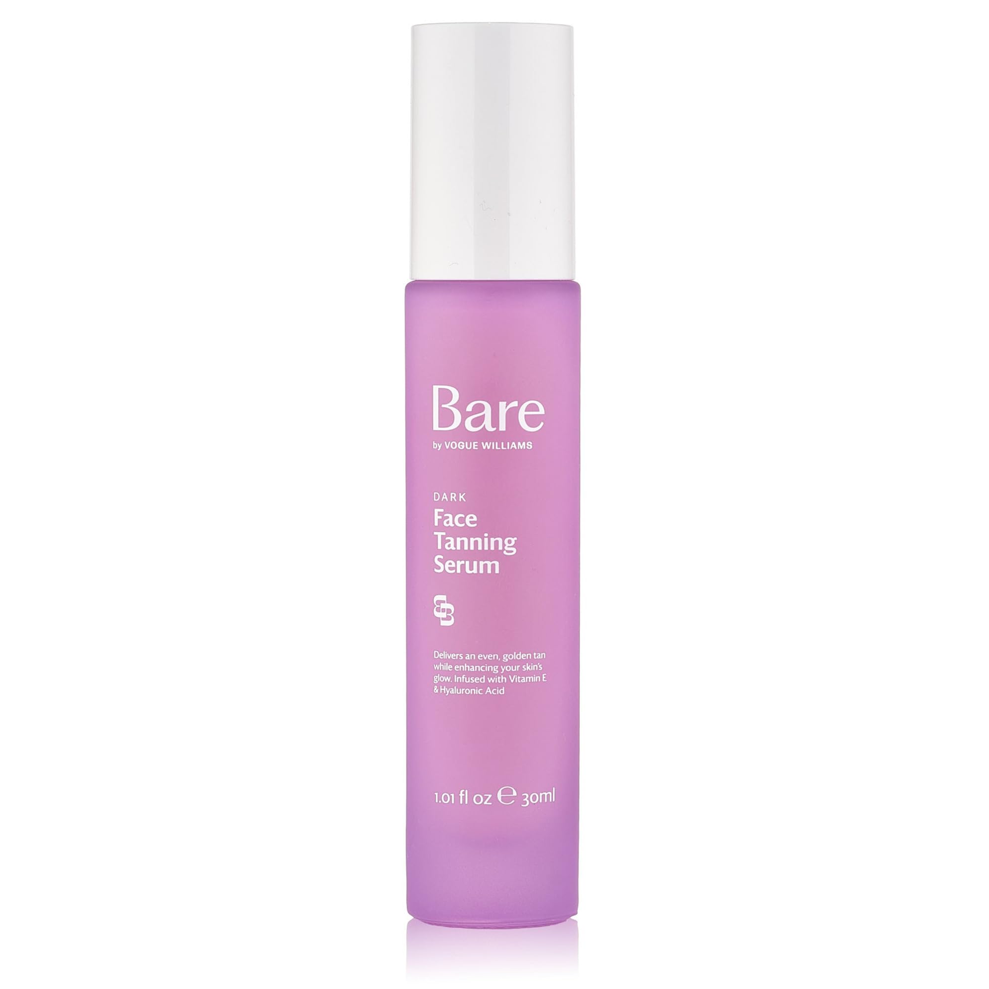 Bare by Vogue Dark Face Tanning Serum - Achieve a Natural and Sun-Kissed Glow - Radiant Glow Hydrating Formula - Even and Streak-Free Application - Suitable for All Skin Types - 30ML