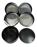 Set of 6 Stackable Metal Screened Sieves w/Collection Tray