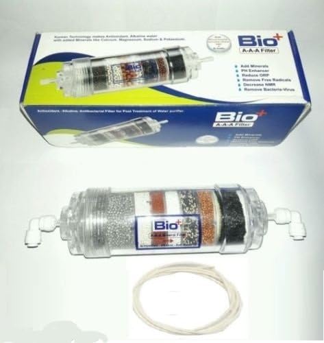 VINAYAK ENTERPRISES Bio+ AAA Alkaline Mineral Cartridge with Installation Accessories for RO Water Purifiers (6 Inches, Transparent)