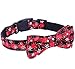 Freezx Dog and Cat Christmas Collar with Bow Tie - Adjustable 100% Cotton Nylon Design - Cute Fashion for Large Medium Small Dogs and Cats