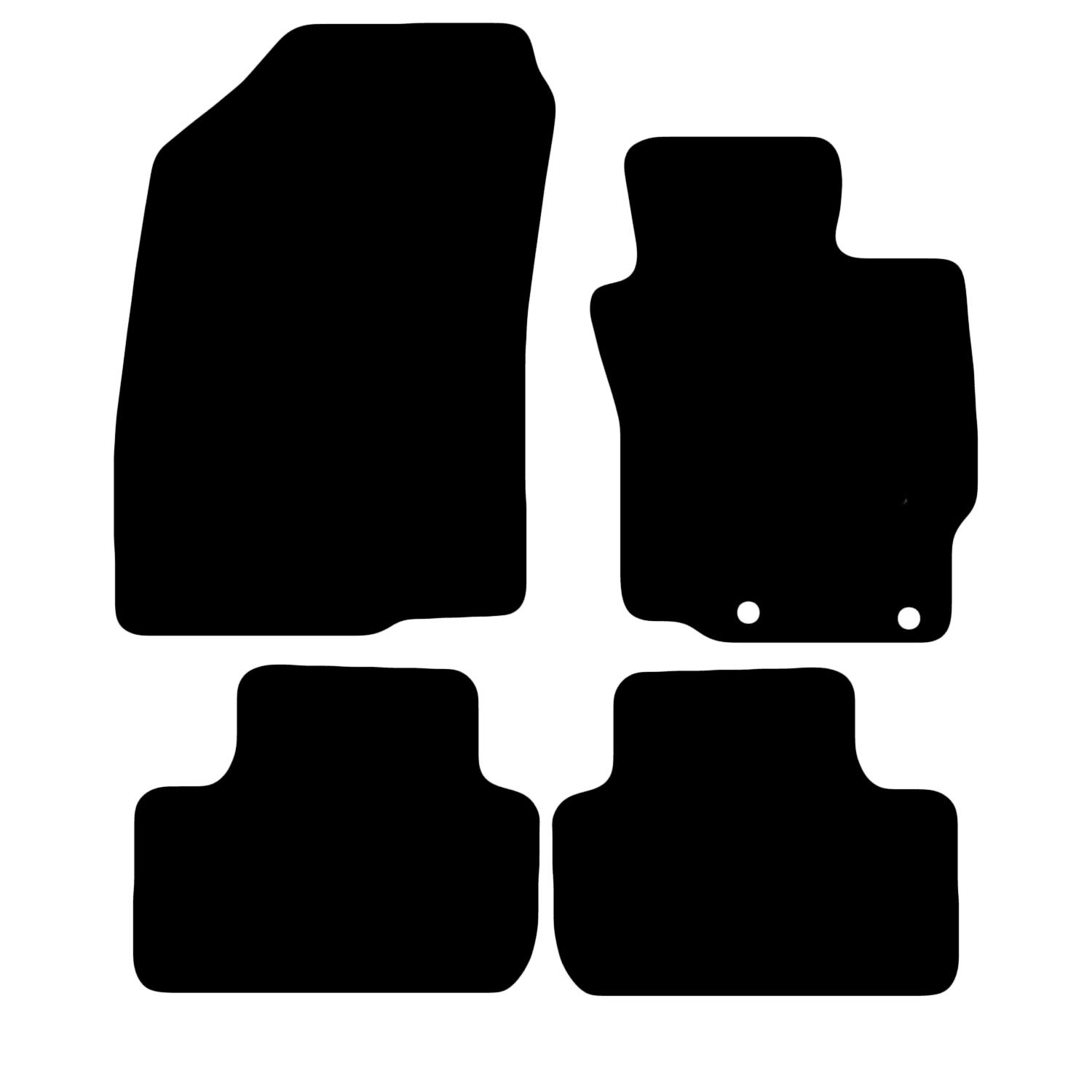 Carsio Carpet Car Mats For ASX 2010 Onwards 4 Piece Set With 2 Clips Tailored Fit Floor Mat Complete Accessory Black Custom Fitted - All Weather, Anti-Slip Backing & Black Trim