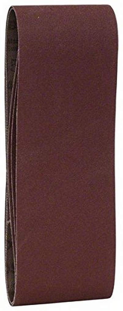 Bosch Home and Garden 2609256202 Sanding Belts for Belt Sanders 65 x 410 mm Grit Size 150 Pack of 3 Sheets Red