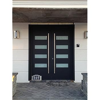 10425 Belle Modern Stainless Steel 304 Grade Sliding Door Handles Entrance Entry Store Front Door Handlesets Barn Wood Sliding Door Handles Double-Sided (30 Inches /762x25mm)