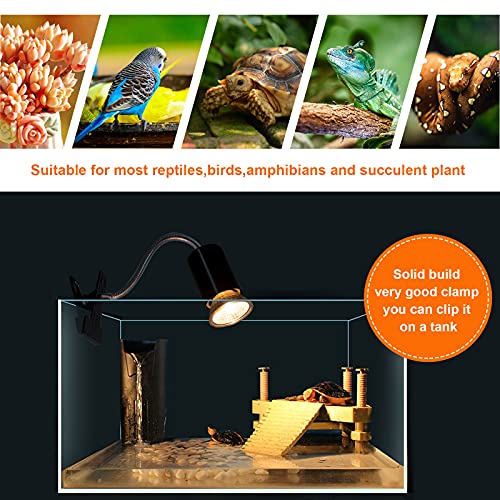 Buddypuppy Reptile Heat Lamp, UVA UVB Reptile Light with 360° Rotatable