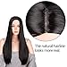 ForQueens Long Black Wig Synthetic Straight Wigs for Women Middle Part Cosplay Full Wig Heat Resistant Fiber