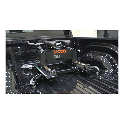 CURT 16022 Black Replacement Ram Puck System 5th Wheel Adapter, 24,000 lbs, Hitch Head and Roller Required
