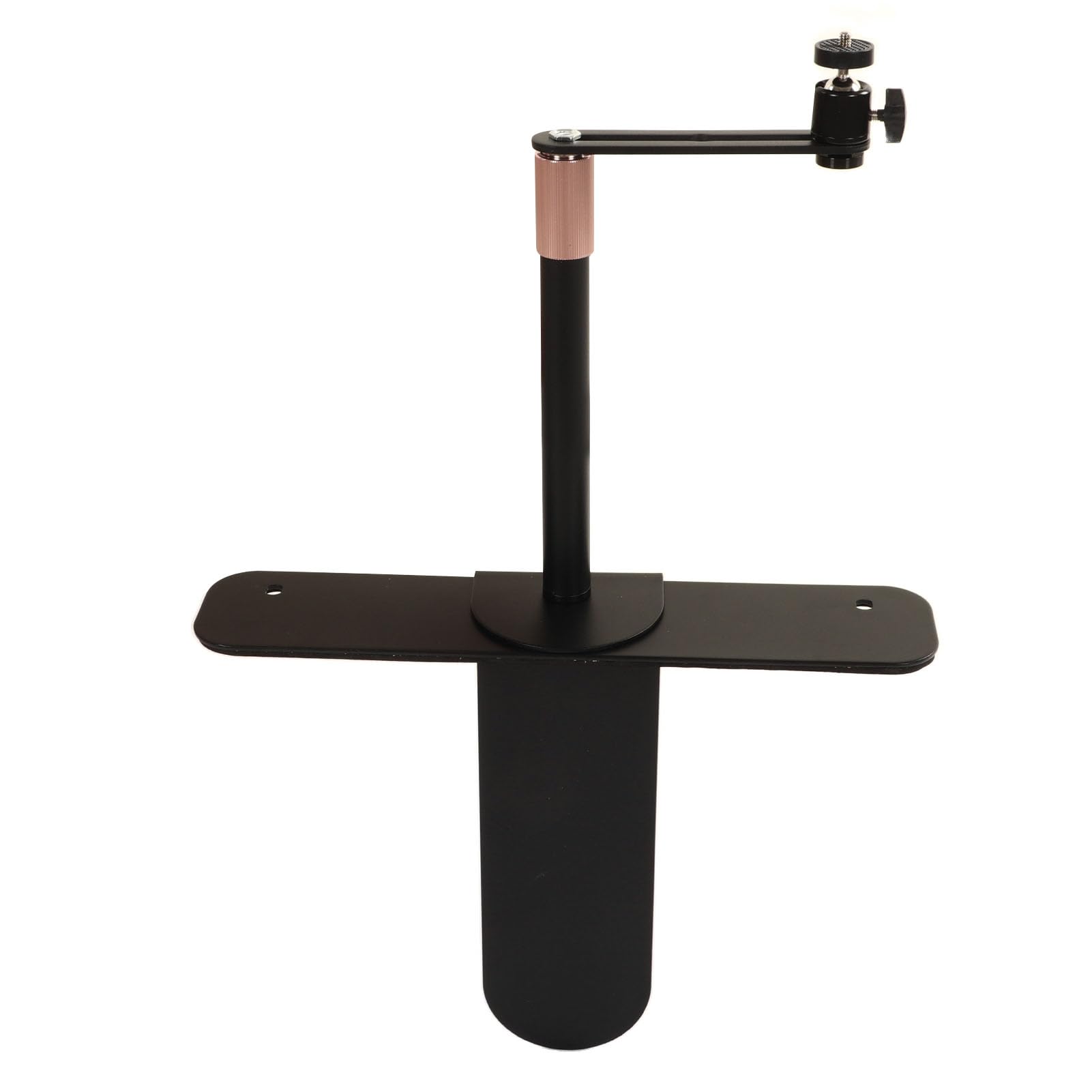 Projector Stand, 360 Degree Rotatable Bedside Sofa Desk Wall Projector Stand Mount, 24cm to 40cm Height Adjustable, 1/4in Thread, Plug In Base (Black)