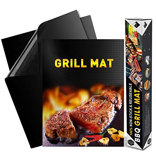 Grill Mat Non Stick BBQ Grill Mats Set Of 2 - Heavy Duty, Reusable, And Easy To Clean 15.75
