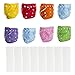Big Elephant 8 Pack Baby Solid Color Reusable Cloth Pocket Diapers with 8 Microfiber Inserts PD-04