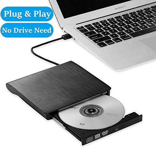 External CD Drive,Yudeg USB 3.0 External Optical CD Drive DVD RW CD Rewrite Burner for Laptop Desktop Macbook Mac OS/ Windows/ Vista - Thumbnail 2