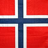 Norway Flag Luncheon Napkin - New 20 Pk.