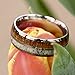 Natural Deer Antler Ring with Koa Wood Inlay - Mens Band, Womens Wedding Ring Titanium Hunter Ring Band