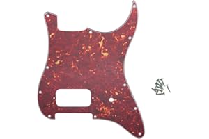 ROZILO Pro 11 Holes Vintage Tortoise ST Strat One Humbucker Guitar Pickguard for American/Mexican FD Tom Delonge Strat Style Electric Guitar