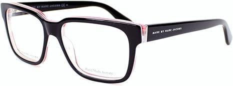 black and white plastic eyeglass frames