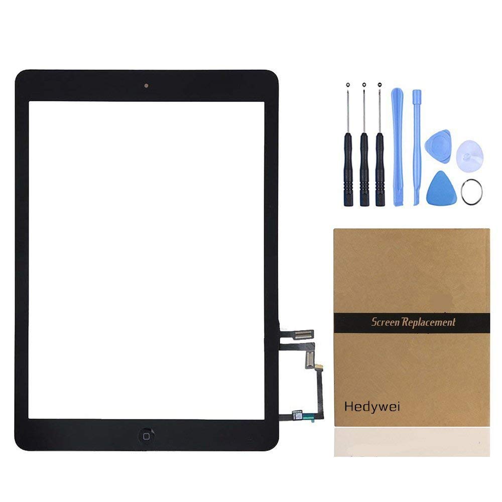 Hedywei Replacement Touch Screen for iPad Air 1st A1474 A1475 A1476(2013 9.7 Inch) Touch Screen Digitizer with Tool Kit