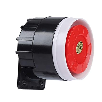 DC 12V Mini Red Wired Horn Siren Sound Alarm System Warning Horn for Home Security 120dB