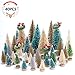 Colovis 40 Pcs Artificial Mini Christmas Trees,Sisal Trees Bottle Brush Trees with Christmas Wreaths for Christmas Table Decorations,DIY Home Decor.