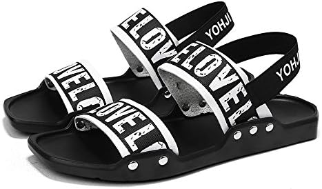 CJZHE Men's Flat Slippers Summer Non-Slip Beach Sandals Casual Wear Sandals