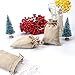 DECORA 50 PCS Burlap Bags with Drawstring Jute Hessian Linen Treat Bag for Halloween Wedding Jewelry Party Favors