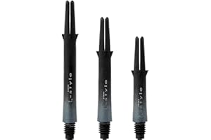 LSTYLE Dart Shafts: L-Shaft Carbon - Two Tone Ombre Gradient Stems - Silver 330 Medium/Long Length