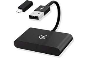 DOMISIGN Wireless CarPlay Adapter，2024 Upgraded Wired CarPlay Convert Cars Wireless CarPlay Adapter, CarPlay Wireless Adapter, Plug & Play Instant 5GHz WiFi Connect to iPhone iOS 10+, Fit for Cars from 2016